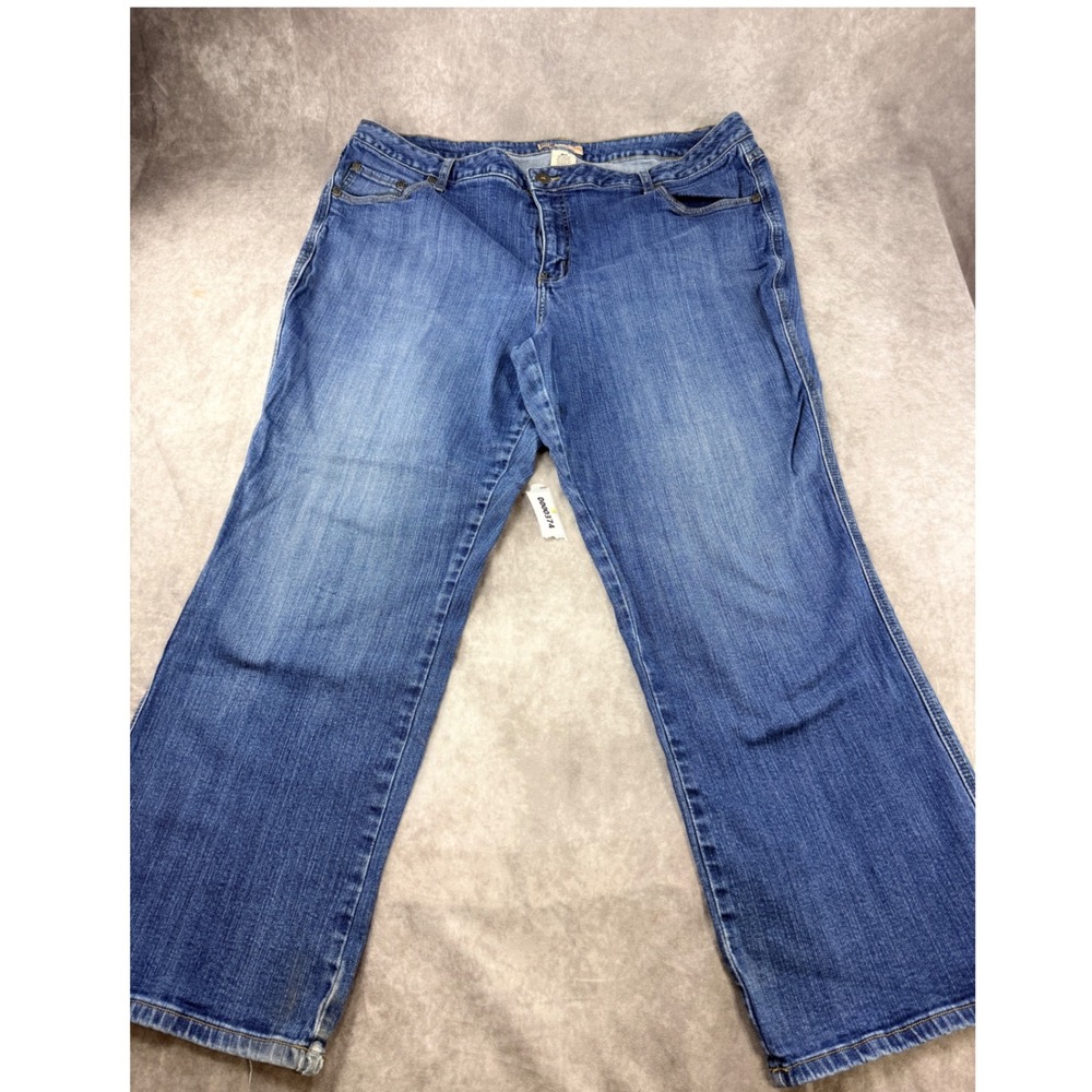 Faded Glory Woman Stretch Medium Wash Straight Leg Jeans Size 24W FGW37434